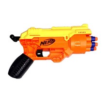 Nerf Alpha Strike 6-Shot Soft Dart Gun E8341 Orange Yellow Black w/ Darts-