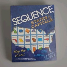 Sequence States and Capitals Board Game New F...