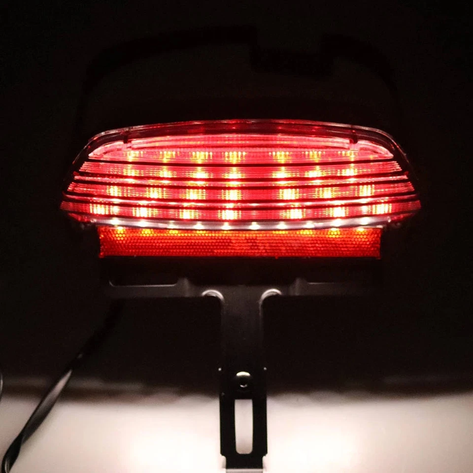 Luz de freno trasera LED para guardabarros trasero Tri-Bar para Harley Dyna FXDF Fat Bob 2008-2013 Foto 2 de 4