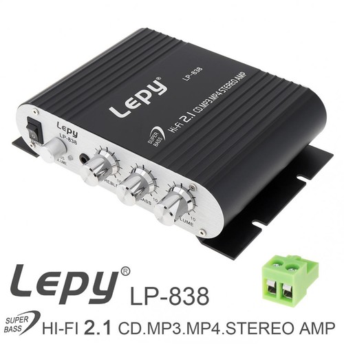 LEPY Hi-Fi Stereo Car Amplifier 12V Amplifier Booster Radio MP3 For Motorcycle - Picture 2 of 12