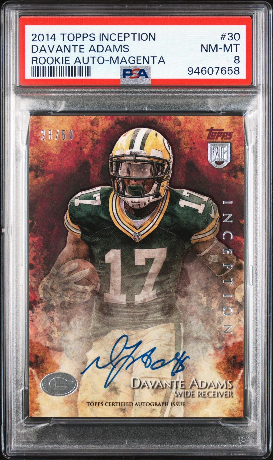 Davante Adams Topps Inception Rookie Autographs #30 Magenta