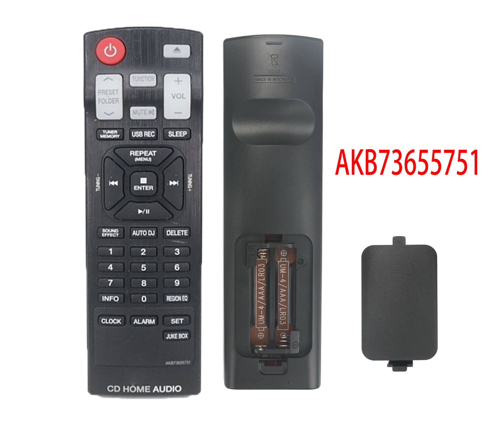 LG CD Home Audio System Remote Replacement AKB73655751 for CM8440 & CM8440FB