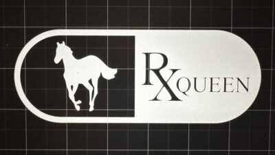 White 6 x2  RX Queen Pill White Pony DEFTONES vinyl decal window sticker