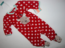 NWT NEW Christmas Just One You Reindeer 3M Red White Pajamas Carter's Girl