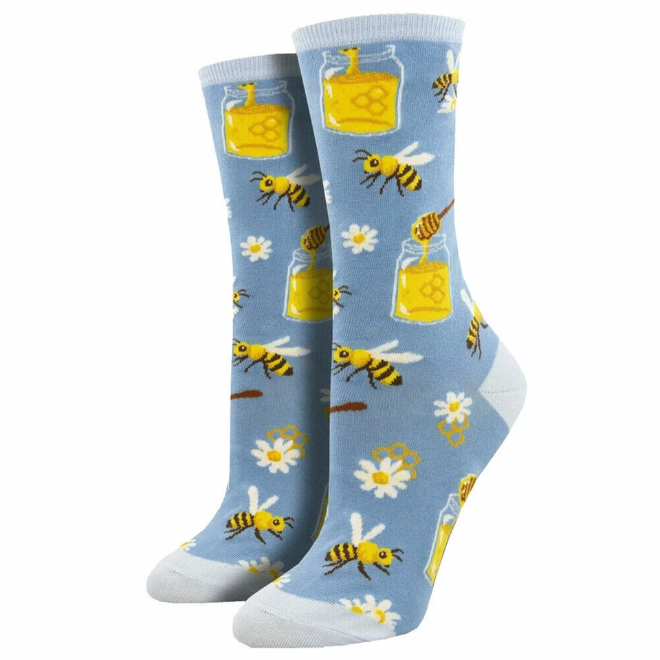 Socksmith Bee My Honey Women's Crew Socks Novelty Footwear Shoe Size 5-10.5 - Image 3 of 3