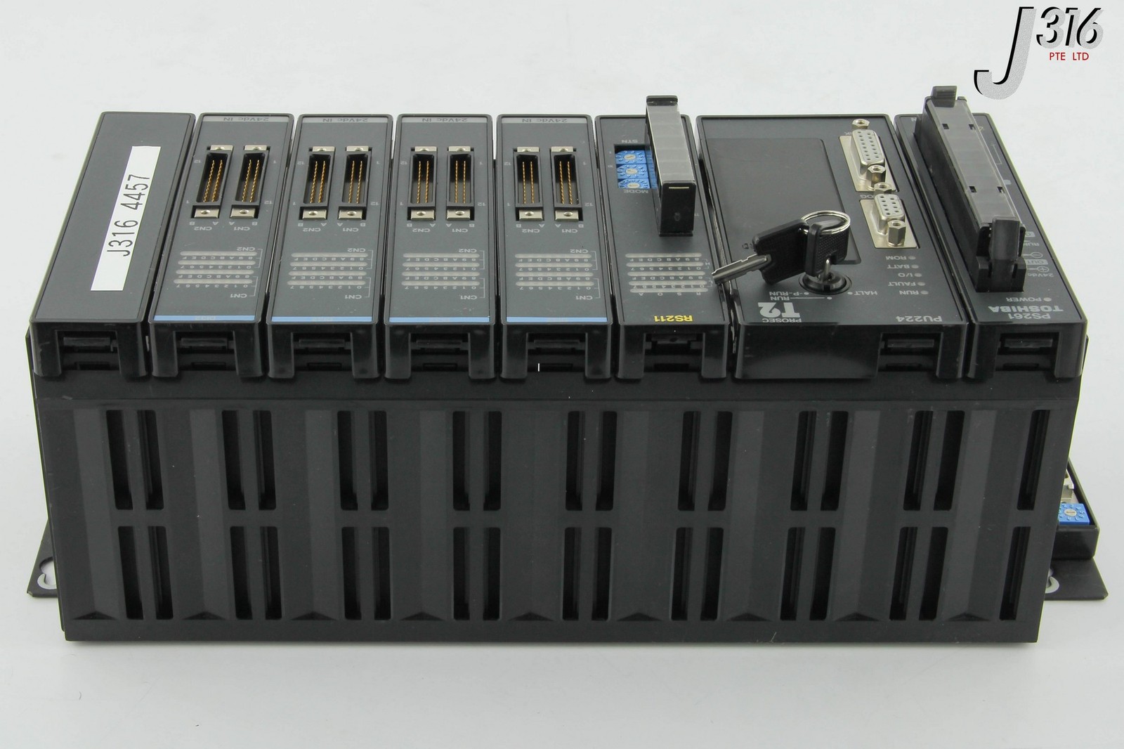 4457 TOSHIBA PROSEC T2 PROGRAMMABLE CTLR PU224 W PS261/RS211/DI32 MODU ...