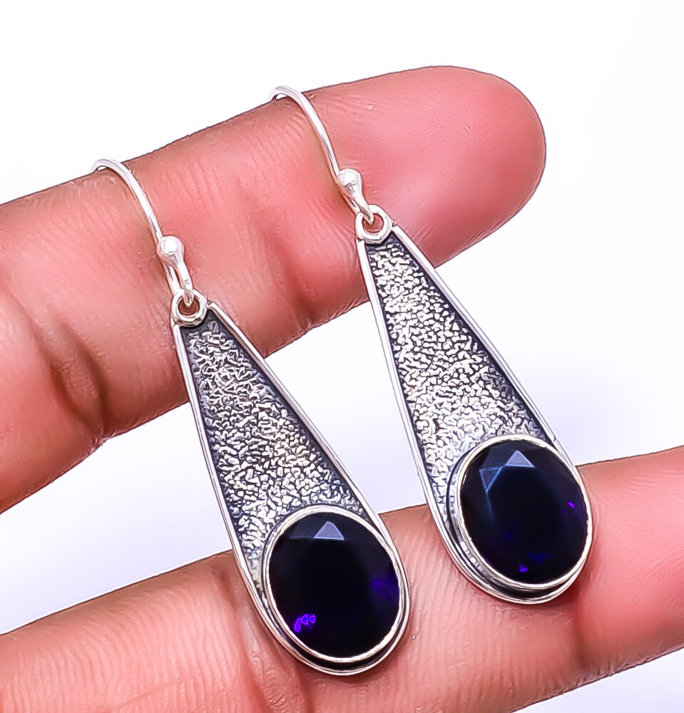Black Onyx Designer 925 Sterling Silver Earring 1.95