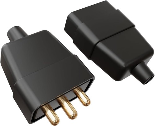 3 Pin 10 Amp In-line Mains Electric Cable Connector Plug Socket Joiner In Line - Picture 10 of 11