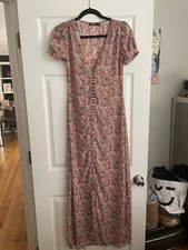 Nasty gal sheer summer floral maxi dress size 2