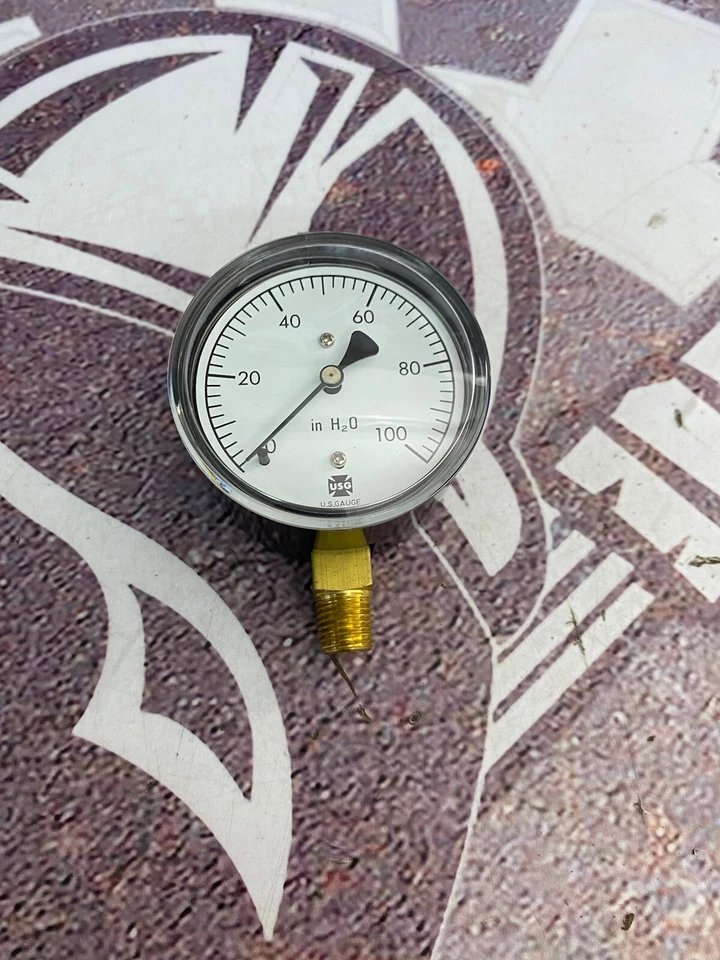 Ametek 161965 Pressure Gauge 0-100in H2O Conn. 1/4” NPT Size 2.5”  - Image 4 of 4