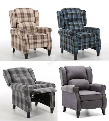 WestWood Armchair Sofa Recliner Tub Chair Seat Vintage Lounge Fabric Home FA01 - Image 1 of 4