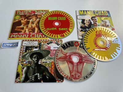 3er Set Single Promo CDs - Manu Chao - Je Ne T aime Plus, Merry Blues, Emergency
