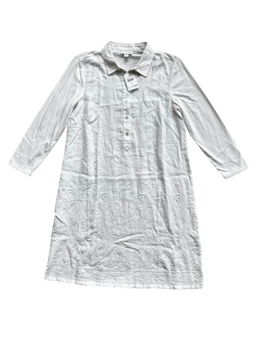 Baird McNutt Irish Linen for J. Crew Shirt Dress Navy Blue Button Front  Size XXS | eBay