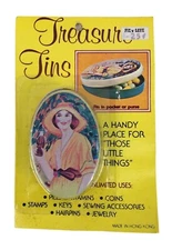 Vintage Treasure Tins Mini Purse Pill Container Handy Place for Little Things