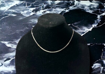 925 Italy Unisex Solid Sterling Silver Herringbone Chain 3 mm Necklace 18  4.19g