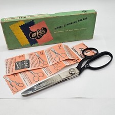 Vintage Wiss Model C Pinking Shears Scissors In Original Box W/ Papers USA MADE