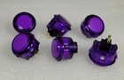 Japan Sanwa Clear Violet Push Buttons X 6 pcs OBSC-30-CV Video Game Arcade Parts