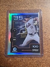 2025 Bowman Baseball Top 100 Prospects # BTP-35 Brandon Sproat