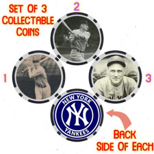 EARLE COMBS - LEGENDARY YANKEES PLAYER - COLLECTABLE COIN SET