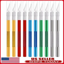 10pcs Hobby Razor Knife Set Exacto Blades Xacto For Cutting Creation Of Craft US
