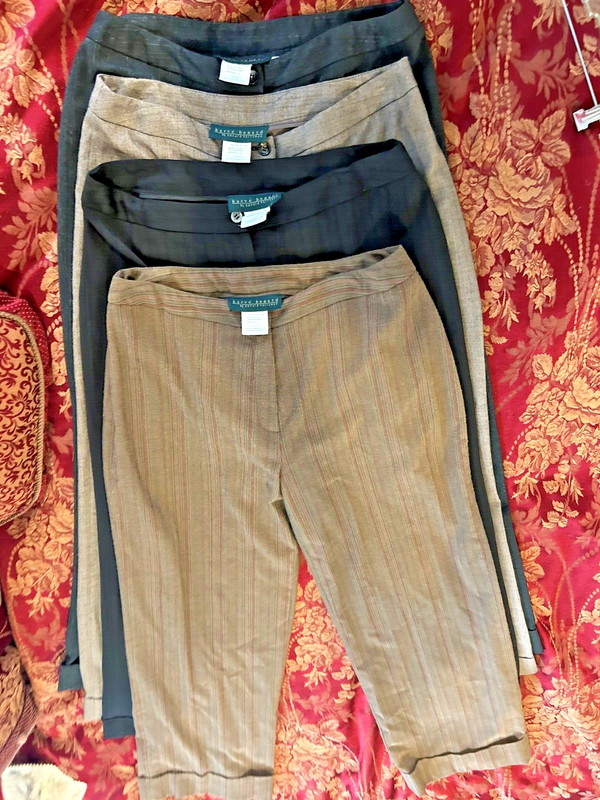 Lot of 4 Harve Bernard Cuffed Wide Leg Pants  Sz 12