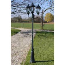 Lampione con 2 Lanterne per Giardino Vialetto Luce Lampada da Esterno vidaXL