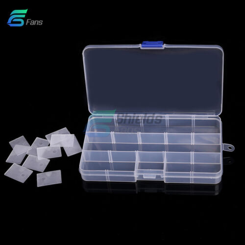 Plastic Electronic Components Storage Parts Tool Box Case Detachable 10-36 Grids