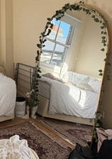 The Online Mirror Shop Liberty Gold Arched Standing Mirror 180cm x 110cm