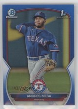 2023 Bowman Chrome Prospects Blue Refractor 143/150 Andres Mesa #BCP-44 17jx