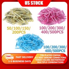 Waterproof Butt Splices Heat Shrink Connectors Tin-Copper AWG 12-10 16-14 22-16