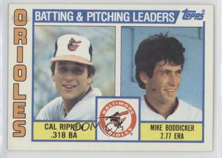 1984 Topps Team Checklist Cal Ripken Jr Mike Boddicker #426 HOF 09cs