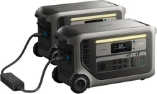 Anker SOLIX F3000 Black 2x Portable Power Station with Double Voltage Hub