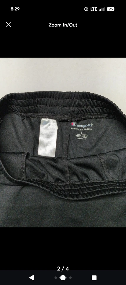 Pantalones cortos deportivos Champion negros y azules para niños talla grande. Foto 2 de 4