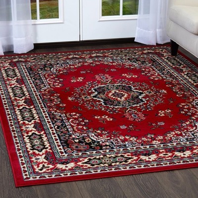 Persien BURGUNDY AREA RUG 8 X 11 ORIENTAL CARPET 69 - ACTUAL 7' 8'' x 10' 8''
