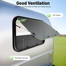 Rv Caravan Camper Top-hinge Push-out Window 900mm X 550mm 30mm With Blind Screen