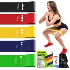 Resistance Bands Set for Men and Women, Pack of 5 Different Levels Elastic Ba...