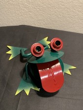 Metal Frog Recycled Parts Garden Art Handmade...