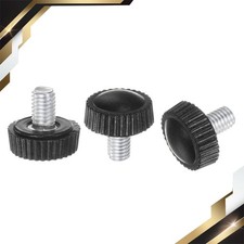 20PACK M5 x 8mm Metric Male Thread Knurled Knob Thumb Screw Clamping Knob Black