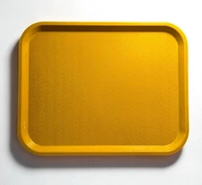 Vintage Silite Mustard Yellow Melamine Plastic Cafeteria Tray 1418 Chicago USA