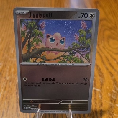 Pokémon Jigglypuff Common Reverse Holo 70 HP Ball Roll 076/094 Me02 Basic