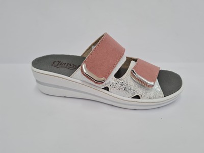 Cliawalk Damen Slipper mit Trägern und Keilabsatz, herausnehmbare Einlegesohle - CIP (Cuder)