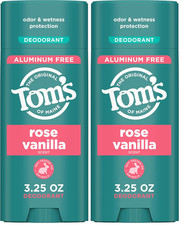 Tom's of Maine Rose Vanilla Aluminum Free Deodorant 3.25 oz Natural