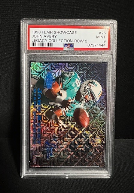 1998 FLAIR SHOWCASE JOHN AVERY LEGACY COLLECTION #25 PSA 9 MINT /100 DOLPHINS