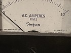 Lot Of 3 Vintage Analog Simpson AC Voltage & Amperes Meters  UNTESTED!   USA — photo 8