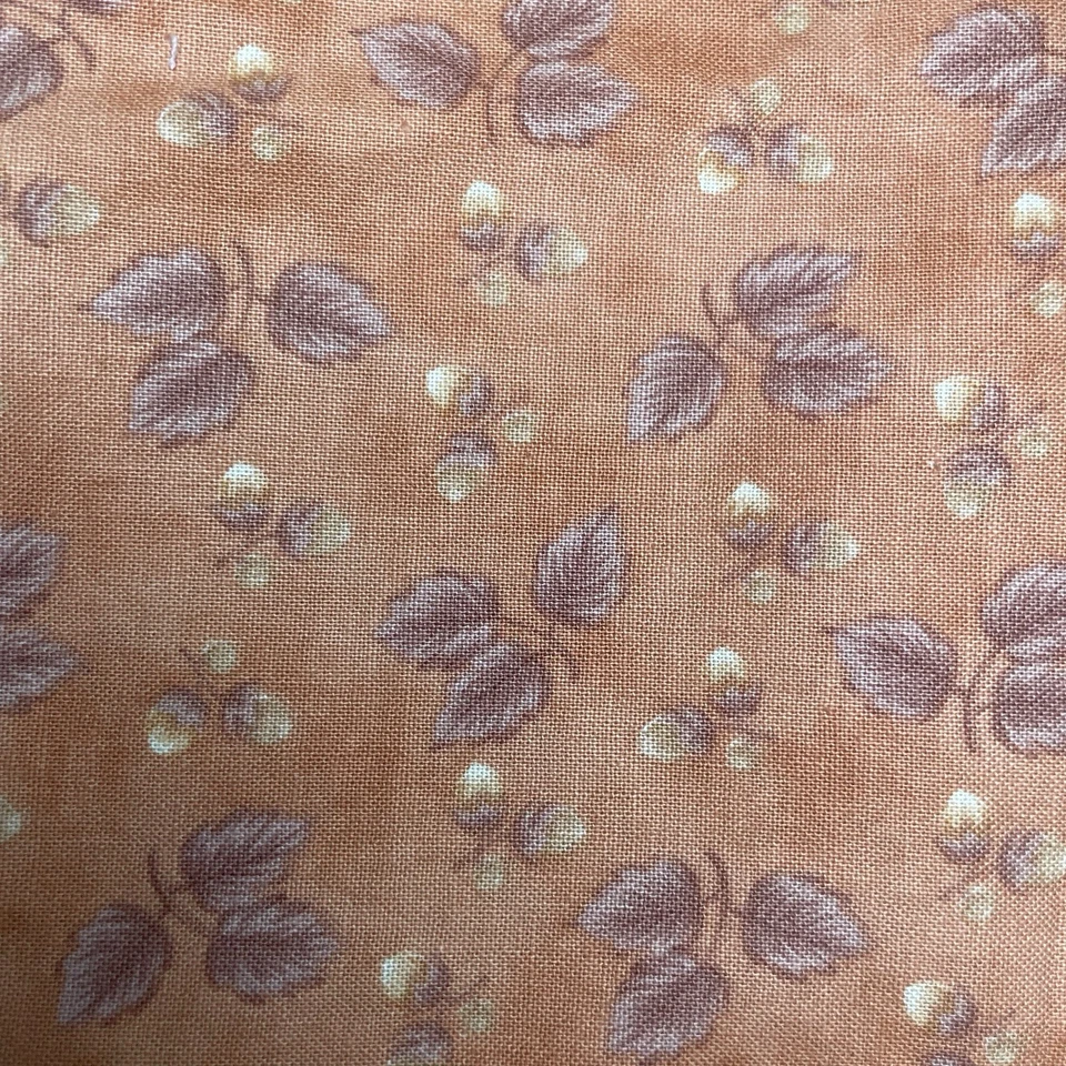 Moda Fig Tree Quilts Cornucopia Orange Floral Cotton Fabric 20x44 Quilt Craft - Image 3 of 3