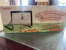Soccer Goal, Kids Soccer Goals for Backyard Set of 2, 4X3Ft Portable Soccer Goal