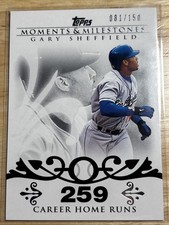 2008 Topps Moments & Milestones GARY SHEFFIELD 081/150 Home Runs L.A. Dodgers