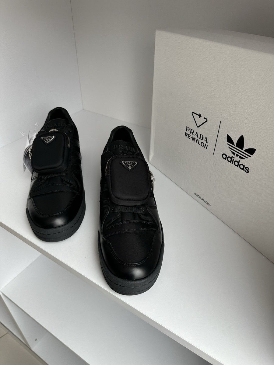 Prada x Adidas Re-Nylon Forum Black Low Sneakers US 6.5 GY7043 | eBay