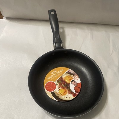 IMUSA  Nonstick Mini Ranch Eggs Frying Pan with lid, 6.25 Inches, Blue