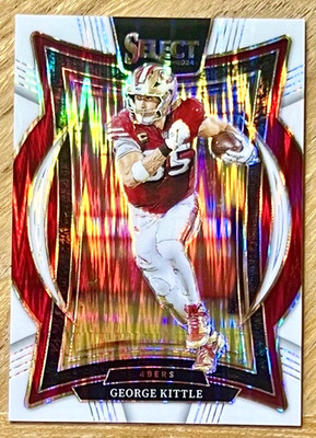 GEORGE KITTLE 2024 Panini Select CONCOURSE White Shock 052/199 #58 SF 49ers